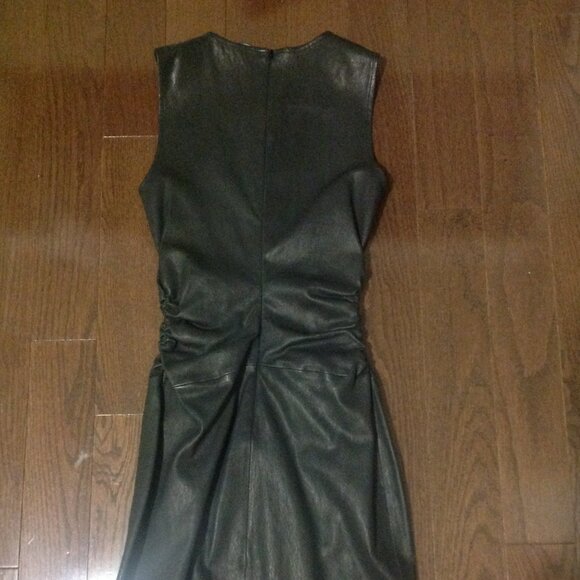 Brand New Theory Leather Dress LBD - Picture 3 of 4